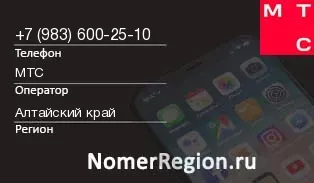 Кто звонил с 9836002510 - регион и оператор
